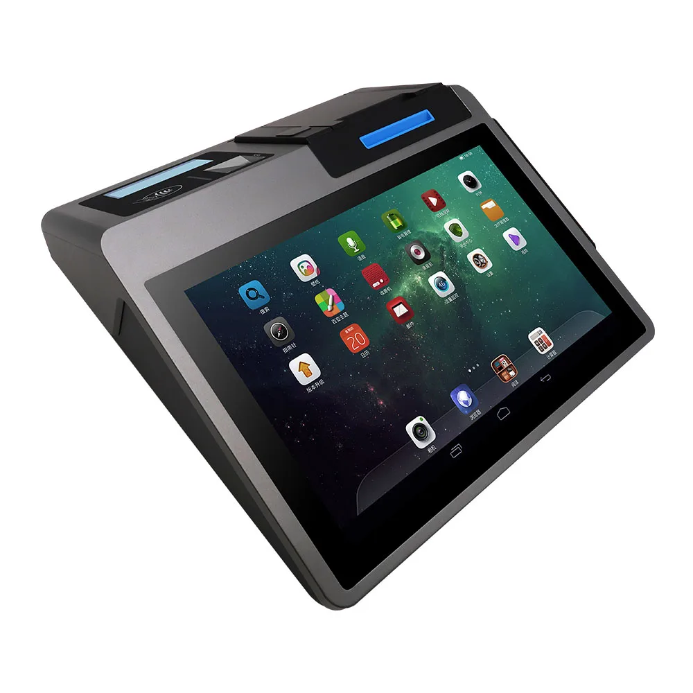 ZCS POS Factory Z100 Dual Screen POS Terminal Android All in One With Sim Card Slots Printer Fiscal Module Port