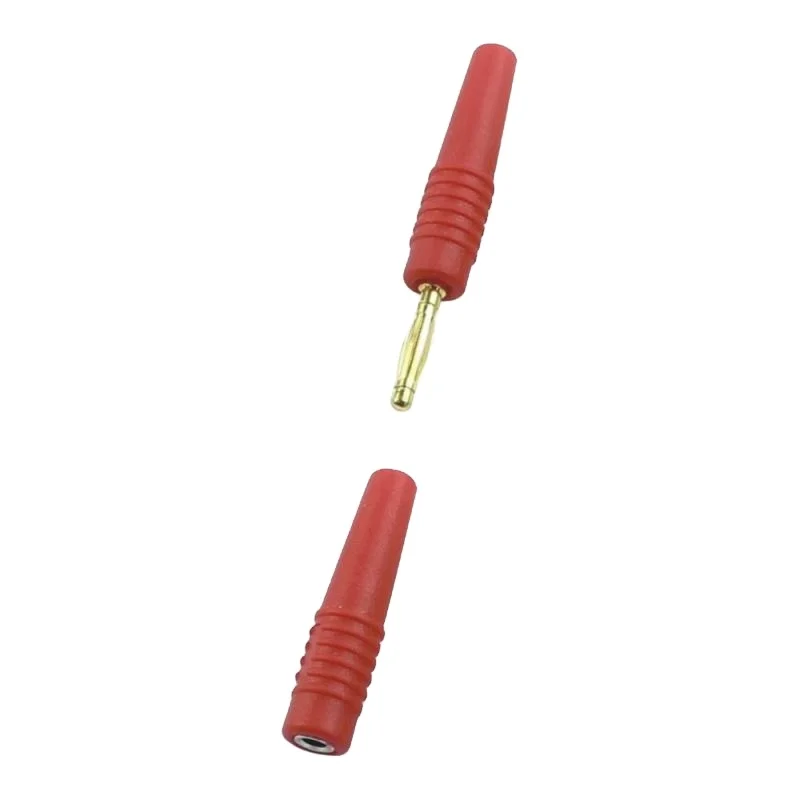 12 Connettori Isolati A Banana 4 Mm - 6 Rossi + 6 Neri, Rame Puro Con Rivestimento PVC - 5