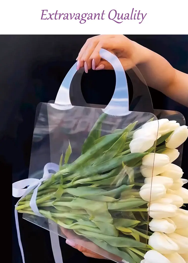 Jijid Custom New Floral Packaging Valentine's Day Simple Portable Pvc