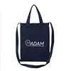 navy blue denim tote bag