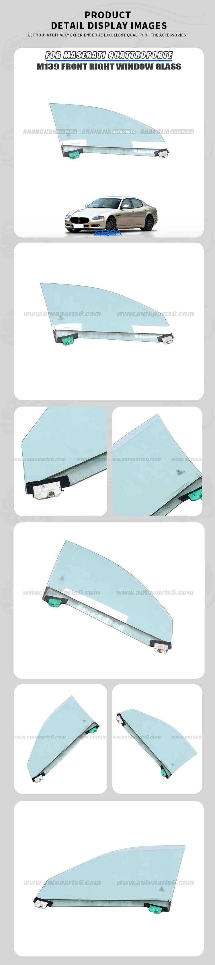 high quality front window glass rh for maserati quattroporte m139 83744300-3