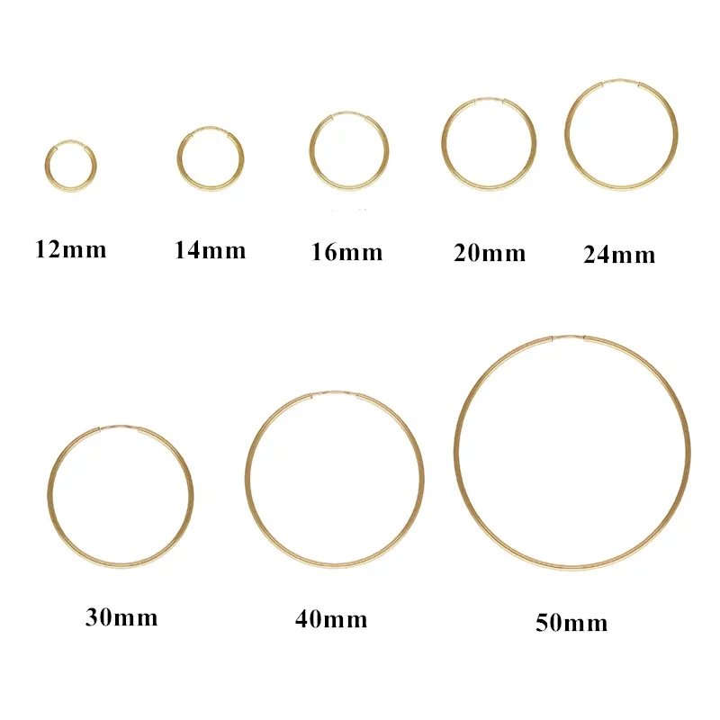 Real Gold Filled Hoops Earring Findings Wholesale Jewelry 14k Gold
