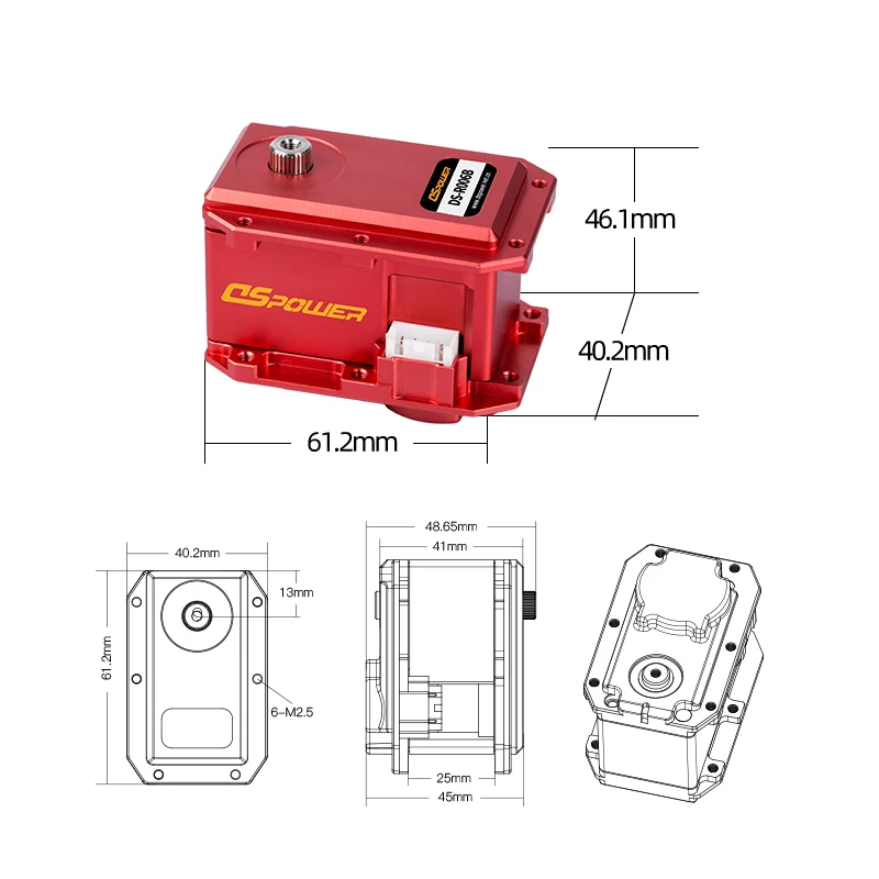 Metal Gear 80kg Robot Servo Motor Compatible with Robotis Dynamixel Communication DS-R006B