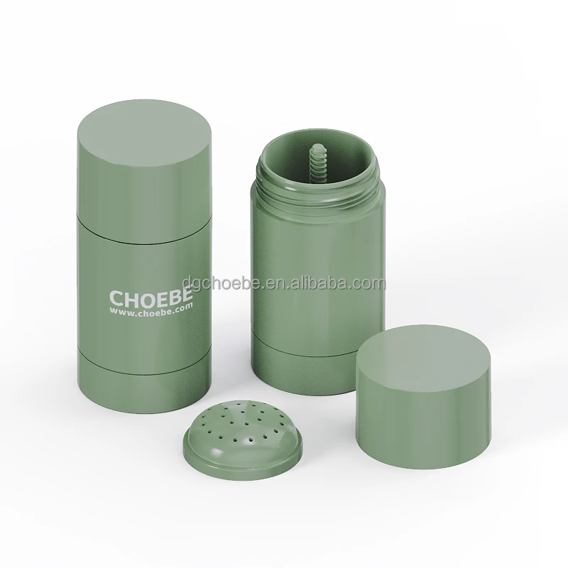 Round Twist Up Salve Plastic Deodorant Tube 15ml 30ml 50ml 75g Black