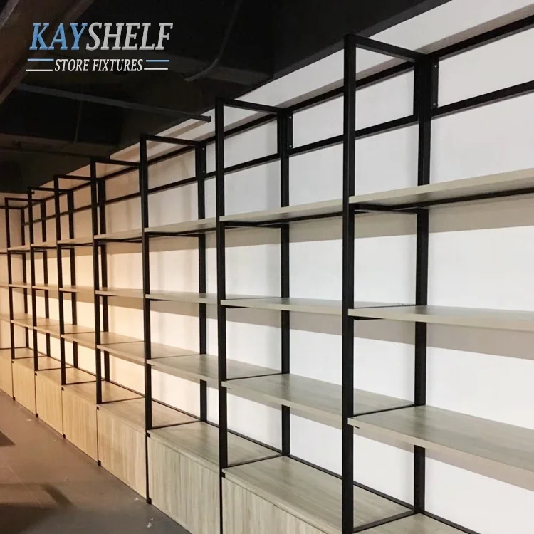 
Стеллажи для супермаркетов, настенные деревянные полки, товары для удобного магазина, витрина, мебель, Гондола 