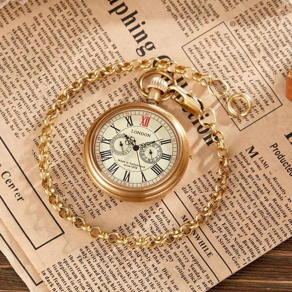 Antique Copper London 1856's Mechanical Pocket Watch