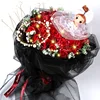 33 hand-held flowers chiffon red + crown + little princess