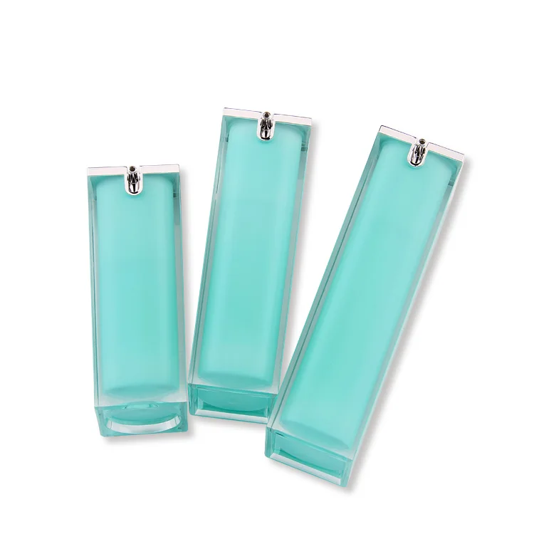 BA11 BJ12 15ml 30ml 40ml 50ml 80ml 100ml Cosmetics Airless Square Plastic Cosmetic Pump Bottles for Face Cream