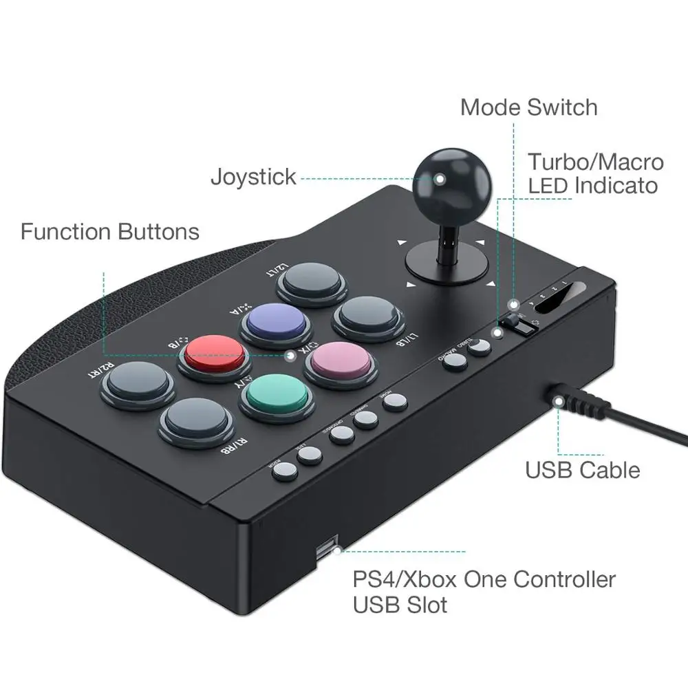 PXN 0082 Best Price Wired USB Arcade Fight Stick for Xbox