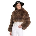 Best Selling Fox Fur Coat Supplier Custom Korean Fur Coat Ins Hot Short Real Fur Coat