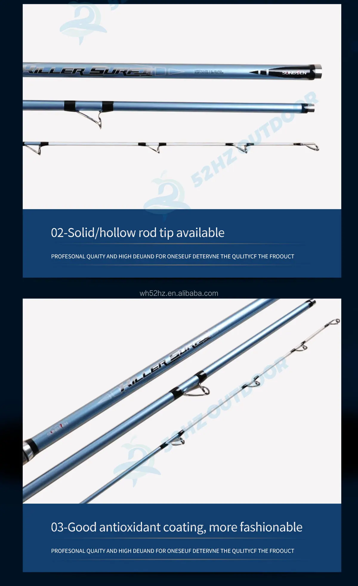 Factory Wholesale 4.2m 4.5m 3 Sections Surf Long Casting Carbon Fishing