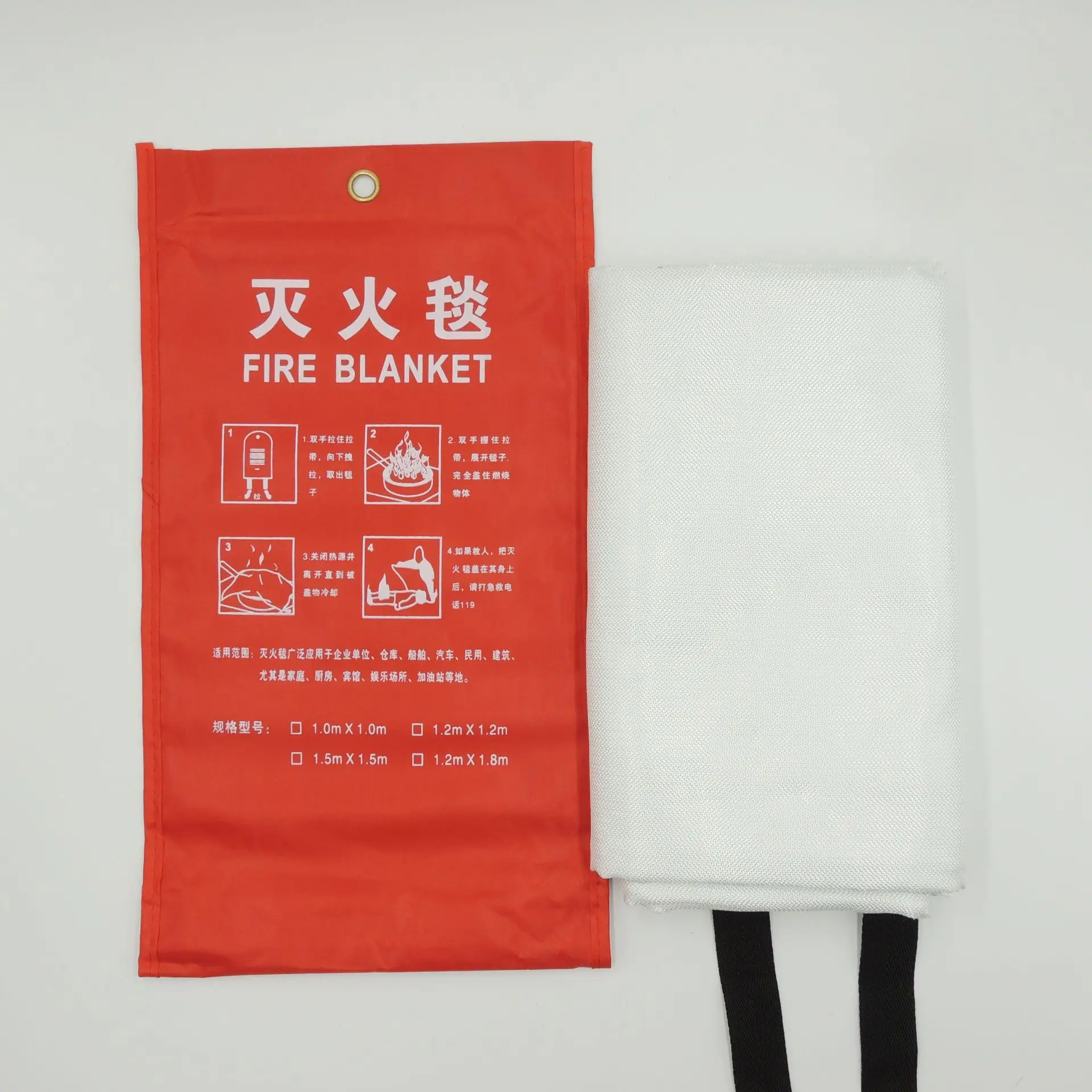 Fire Blanket Fiberglass Fire Emergency Blanket 1m X 1m Safety