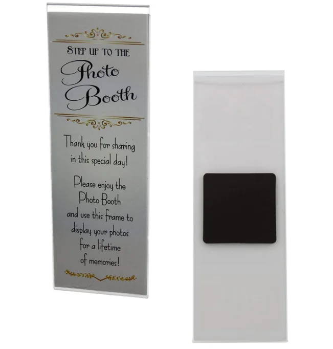 Magnetic Frame with Insert for Photobooth Strips, Refrigerator and Locker Magnet Picture Frame