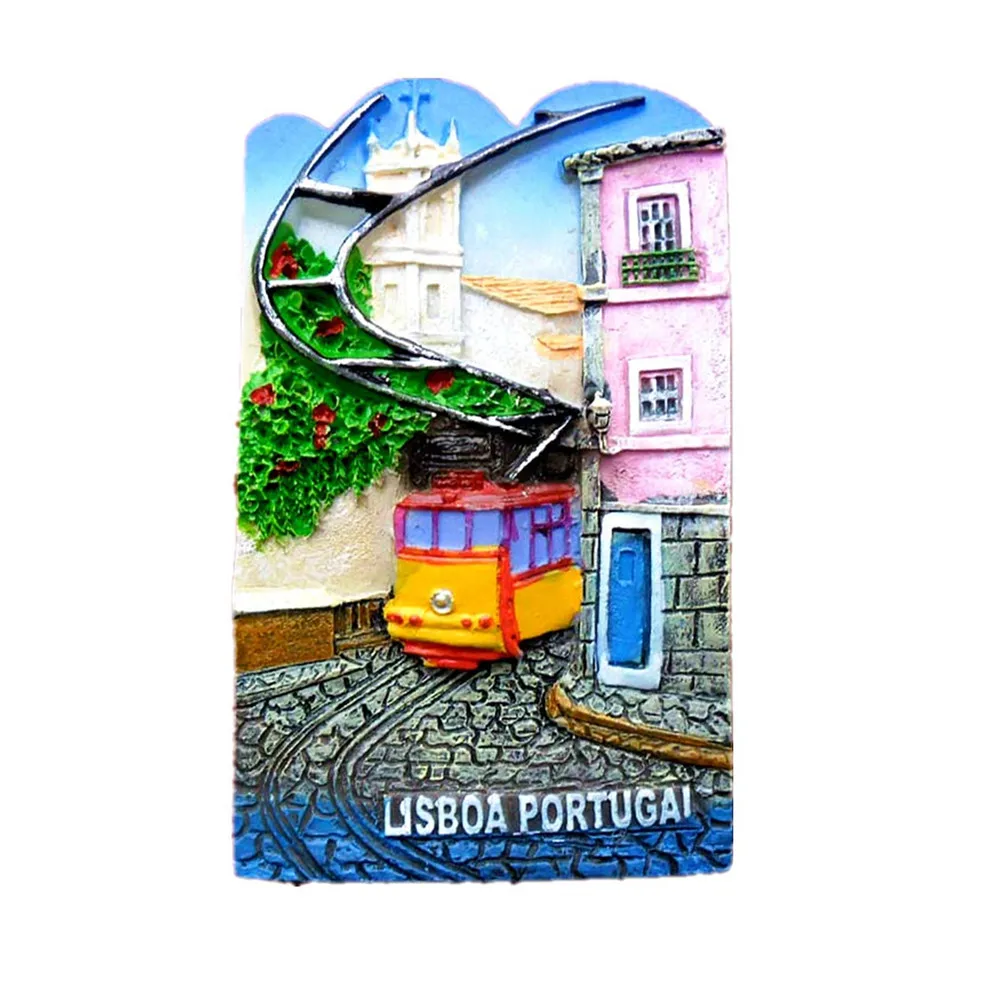 3D Lisbon Portugal Fridge Magnet - 9.5x6.3cm Travel Souvenir Gift