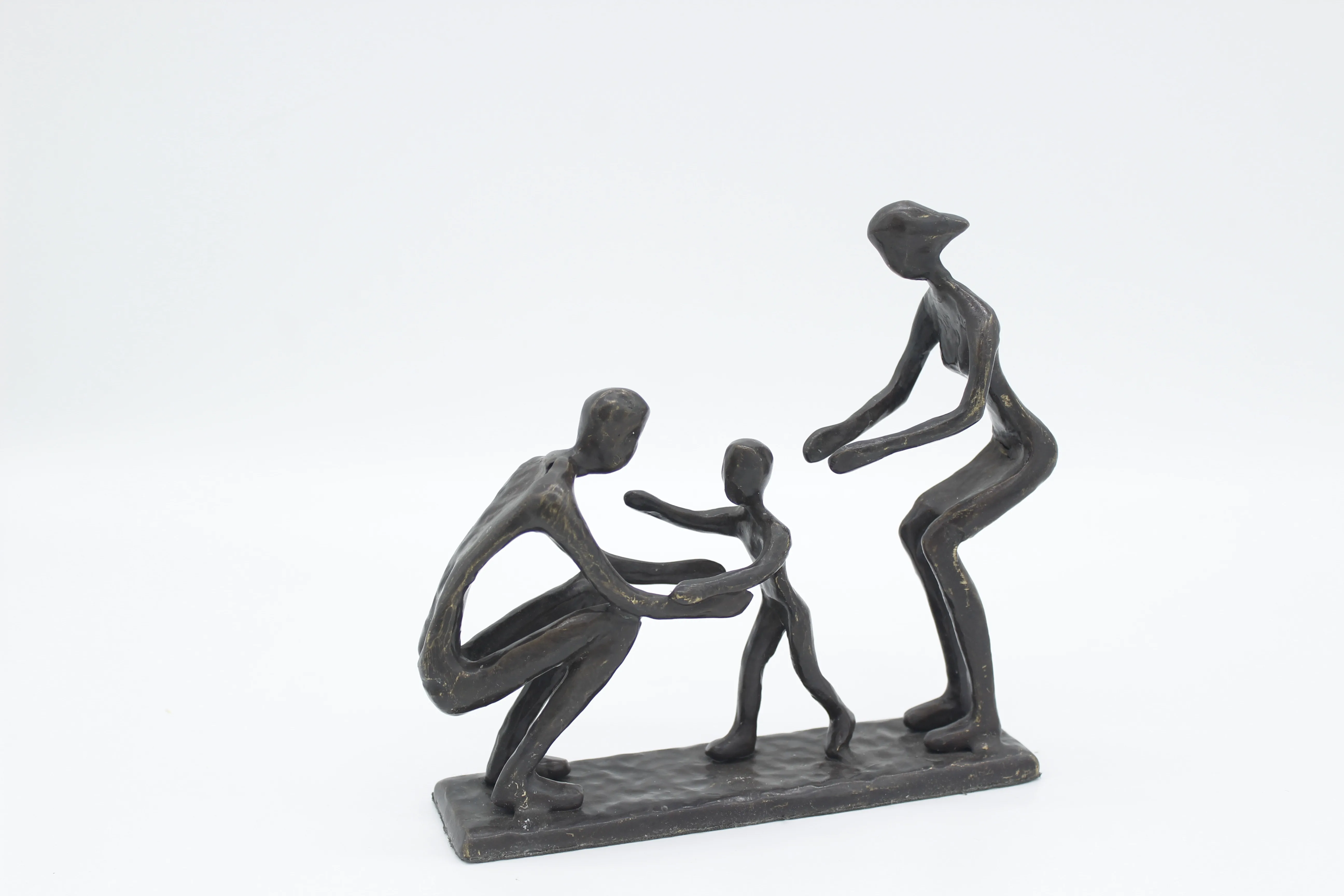 Домашний декор, железные креативные бронзовые скульптуры ручной работы, украшения для семьи, оптовая продажа, аксессуары для украшения комнаты