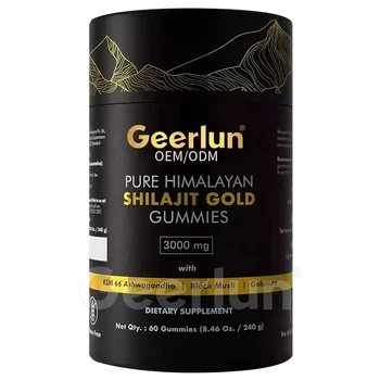 OEM Natural Himalayan Shilajit Gummy Herbal Supplements Boost Energy Pure Gold Shilajit Gummies