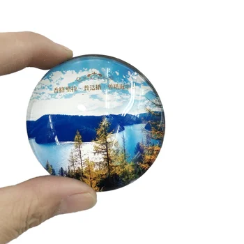 Make all kinds of photo glass souvenir magnets tourist memories gifts customized