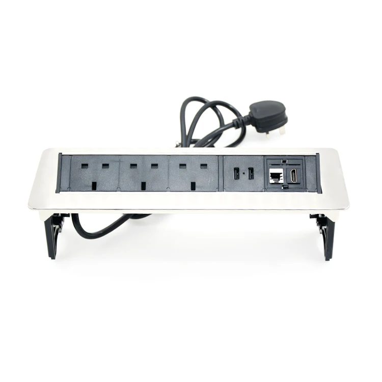 Press Pop up Table Socket Box for Meeting Table UK Keystone Connection Pop up Power Box