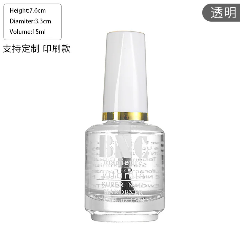 Atacado Cil Polish Glass Bustom Spray Cor 15ml Âmbar Marrom Vazio Naottle Com Embalagem De Escova 0.5oz Marca De Unhas