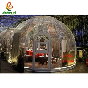 Polycarbonate Board 360-Degree View Round Glamping Tent Resort Hotel Luxury Geodesic Dome Tent House