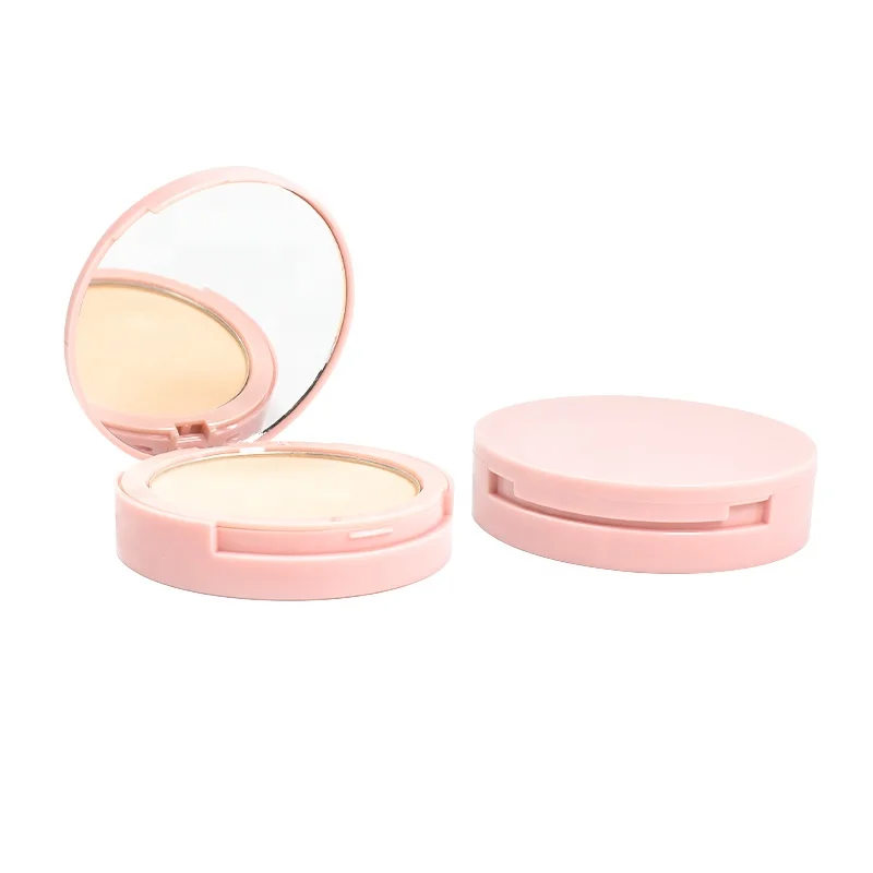 Vegan Press Setting Powder Custom Private Label Waterproof Foundation No Name Makeup Pressed Face Compact Powder with Puff