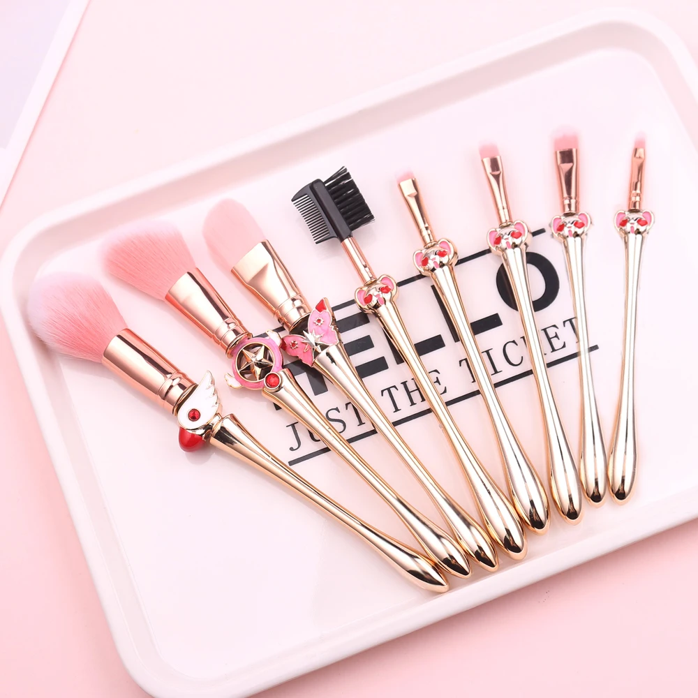 New 8pcs Pro Makeup Brushes Sets Cute Kits Sailor Moon Soft Hair