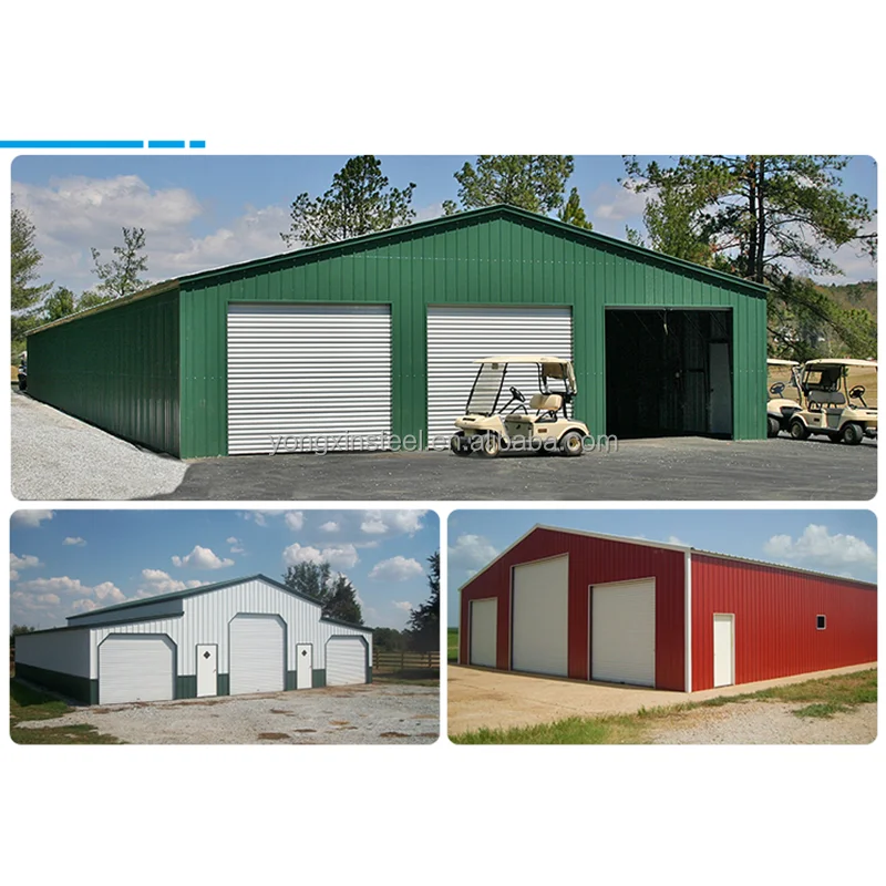Metal Sheds Prefabricated Steel Frame Carport Durable Metal Garage Parking Lot Steel Structure Garage Building