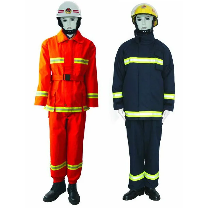 Pompier lutte contre l'incendie ignifuge coton formation uniforme pompier  vêtements - Main Image