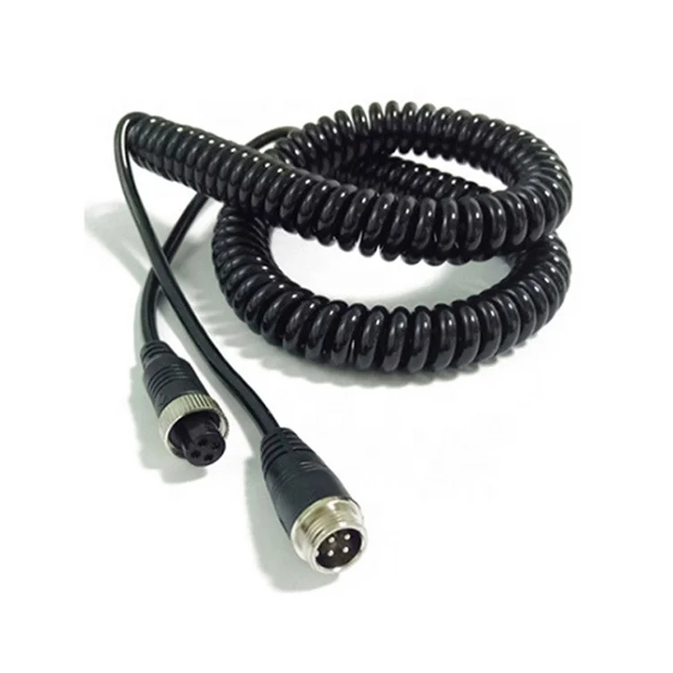 Factory Car Spring 4pin Connector Male And Female Spiral Audio Wire Cable For Monitor Buy