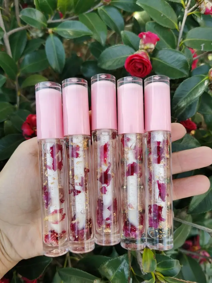 Lip Gloss Base Keychain Pink Lipstick 6ml Vegan Private Label High Quality Plumping Clear Oil Lip Gloss Plumper