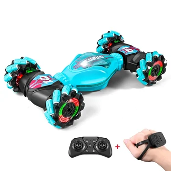 Stunt Car Remote Control Light Wheels Twist Driving Rc Car Watch Control Gesture Induction Drift Car With Music