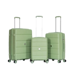 Custom Waterproof Polypropylene Trolley Bag Set 20 24 28 Inch PP Hard Shell Men Zipper Travel Trolley Luggage Set