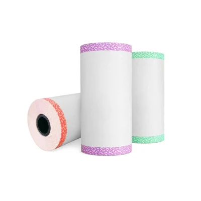 6 Rolls White Thermal Paper Color Label Paper Transparent Sticker Paper For  PeriPage PAPERANG Phomemo Photo