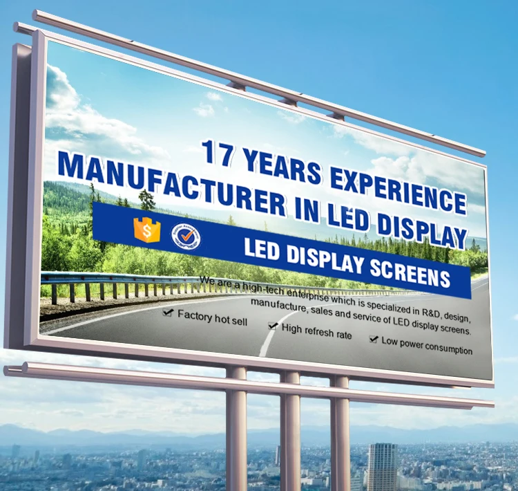Unique Design Full Color Programmable Wall Mount Poster Outdoor P6 Led Display Billboard Screen 4K Low Power Consumption