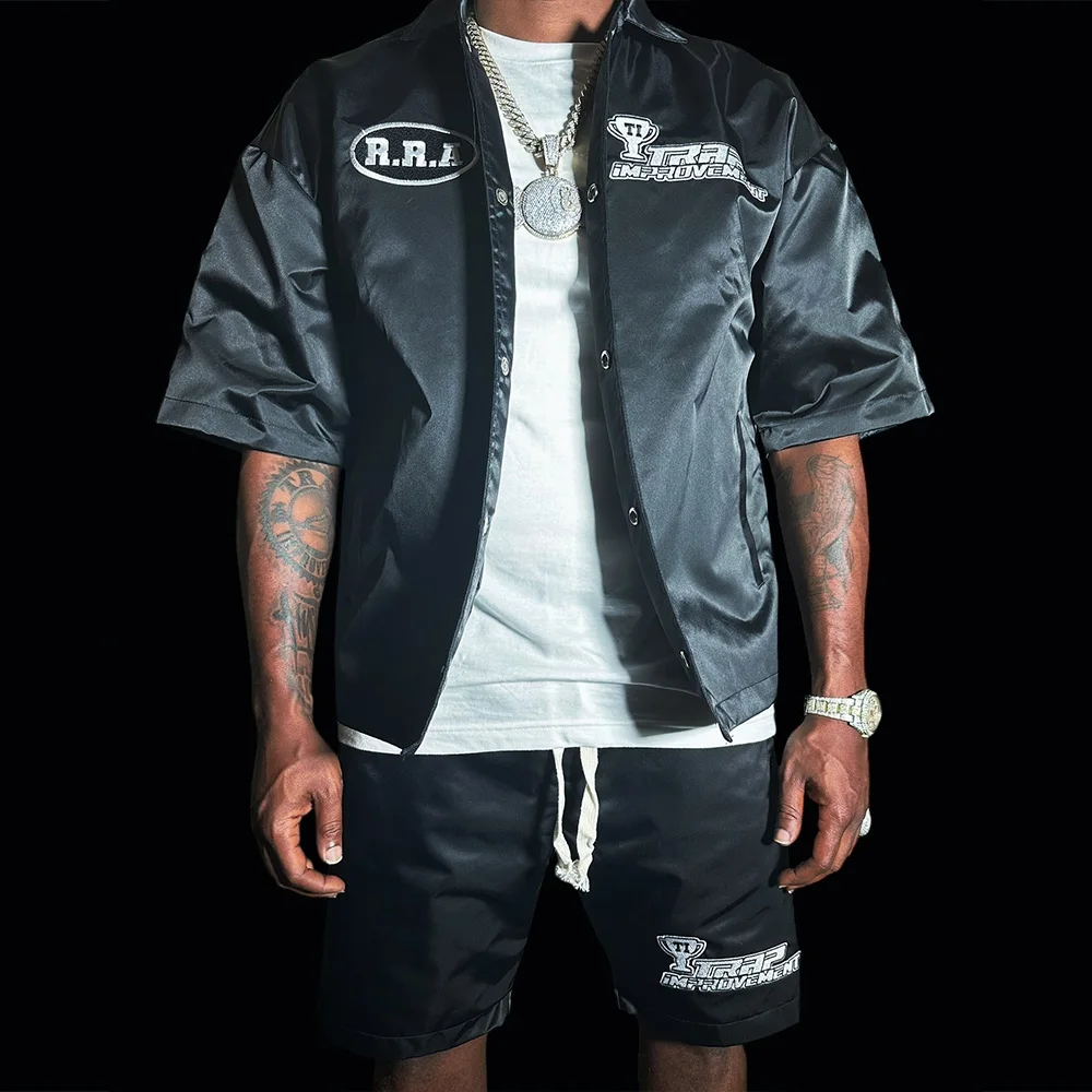 DCY 2025 Summer Tracksuit Streetwear Fashion Slogan Pattern 100% Nylon