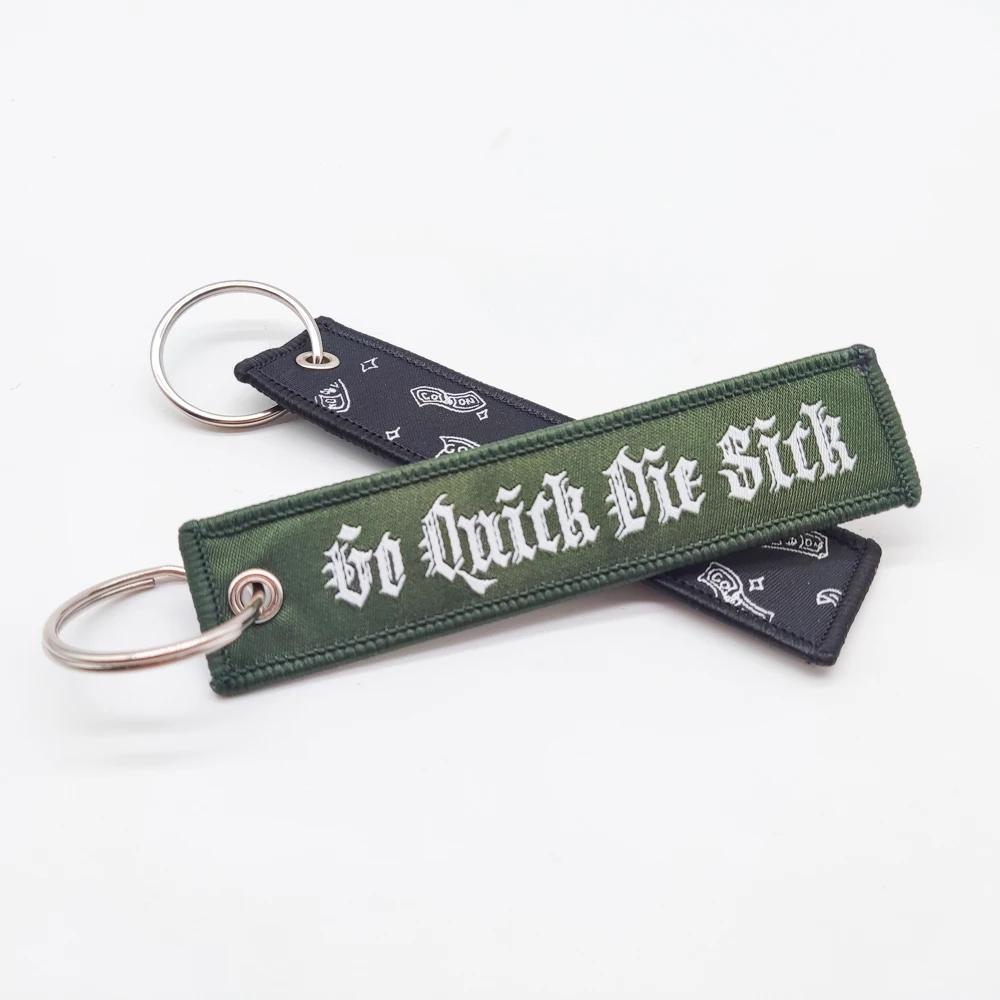 Custom Printing Keychain Metal Black Carabiner Key Ring Holder Souvenir Nylon Short Woven Fabric Lanyard Keychain
