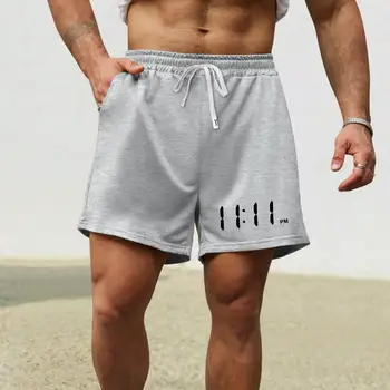 Custom Logo Letter Printing Outdoor Elastic Drawstring Summer Polyester Cotton Shorts Casual Men's Shorts For Men
