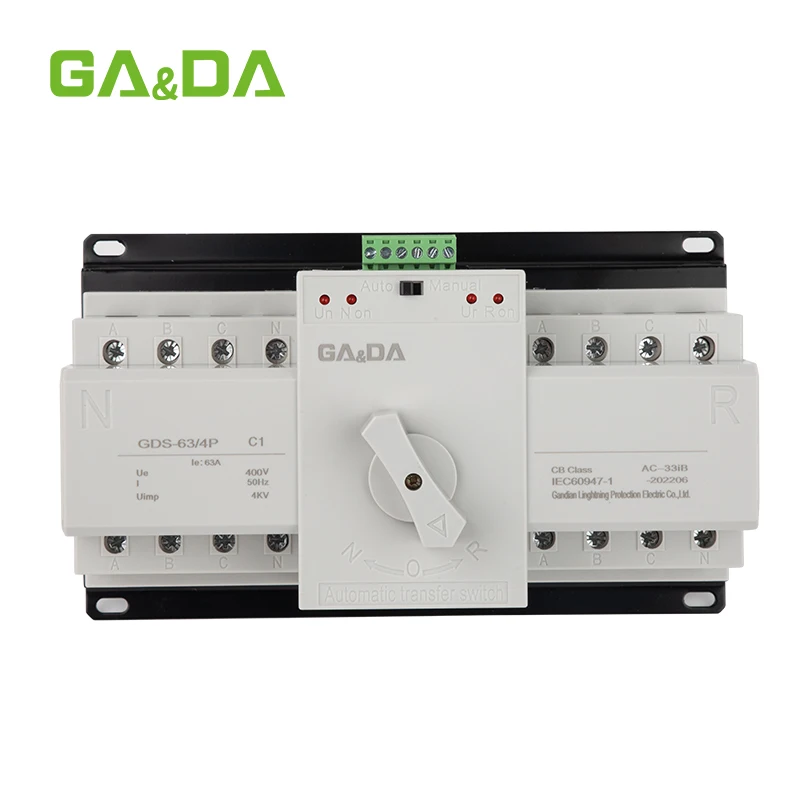 Automatic Changeover Switch Dual Power Automatic ATS 63 Apm 3 Phase Manual Changeover Switch