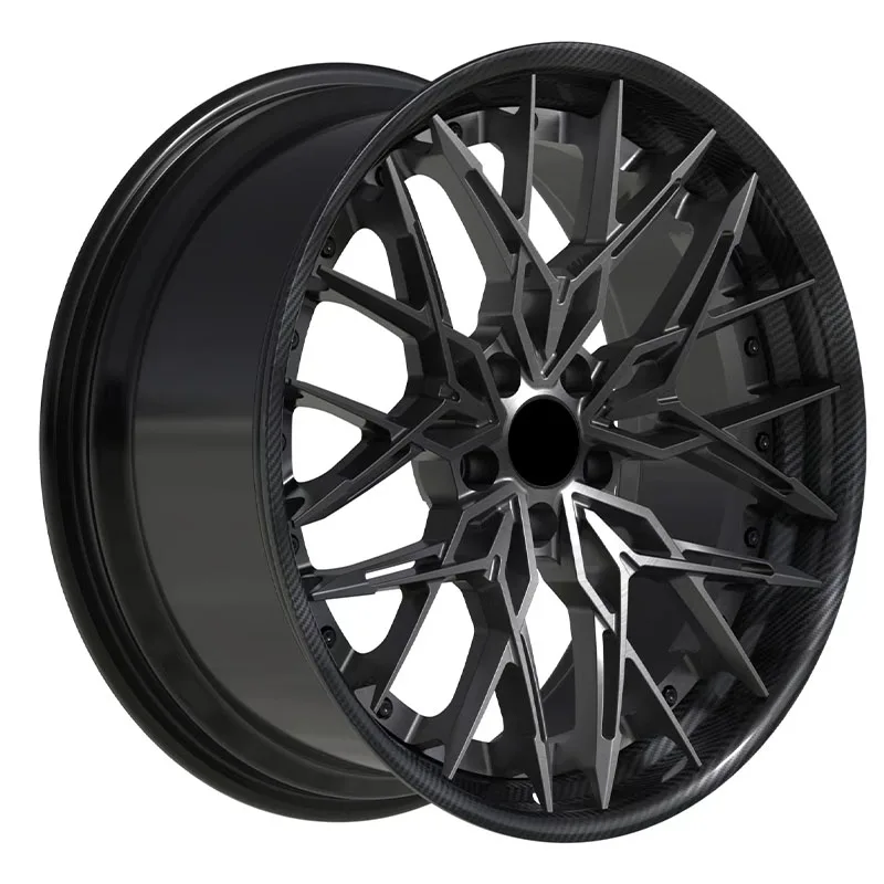 Custom 2-piece Forged Wheel Concave 24 18 19 17 20 22 Inch Car Rim for BMW Chevrolet Dodge Chrome Sport Wheel Rim Carbon supplier