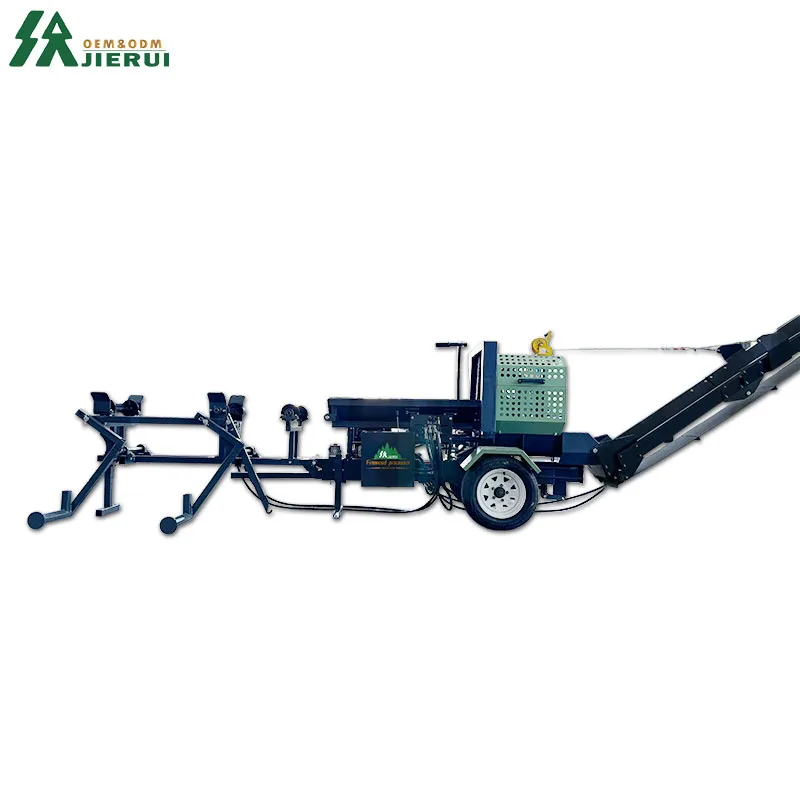 15T Wood Processor Mini Firewood Processor for Sale Wood Cutter and Splitter Processing Machine with Log Lifter
