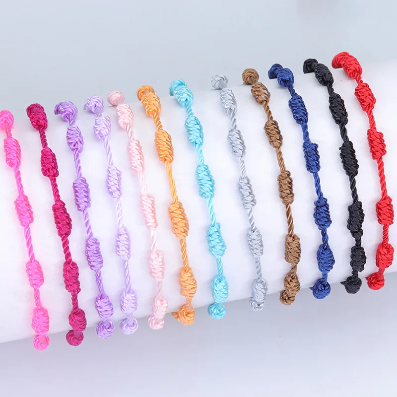 Rouge 7 Knots Red String Bracelets Protection Good Luck Amulet Handmade Lucky  Pulseras De Cuerda Rope Bracelets