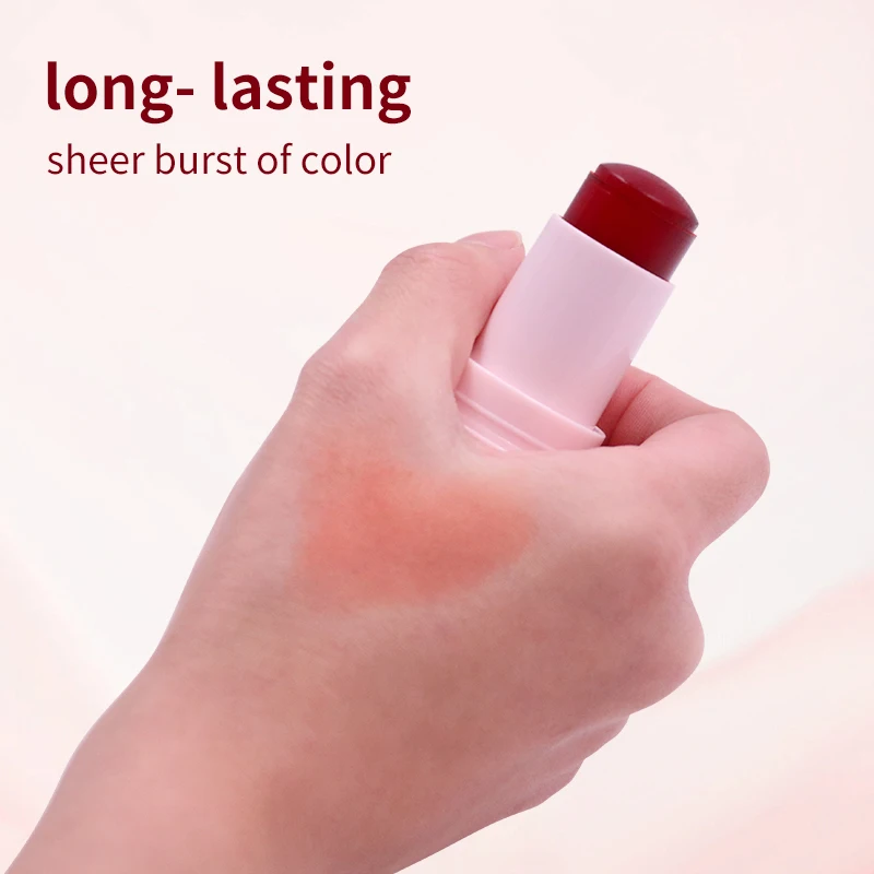 Wholesale Jelly Lip Cheek Tint Stain Face Lip Makeup Cruelty Free Private Label Cooling Bouncy Jelly Blush Stick details