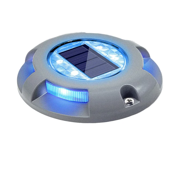 LED Waterproof Solar Powered In-Ground Garden Landscape Lighting Disk Walkway Flood Lights IP65 Outdoor Solar Ground Light Lamp