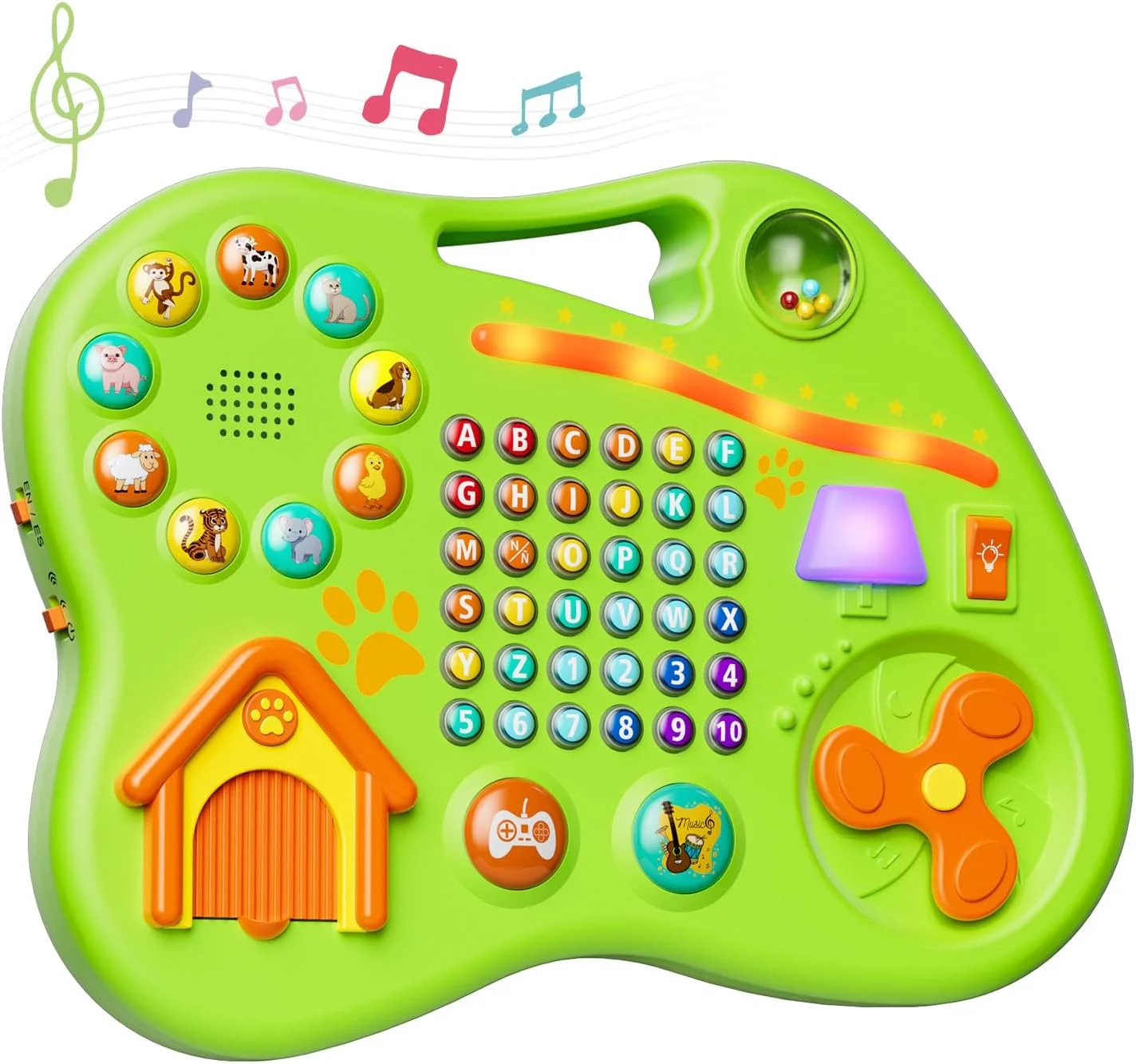 Bilingual Educational Toy for 1 Year Old Girl Boy Montessori Musical Toys for Toddlers 1-3, Learning Baby Toy