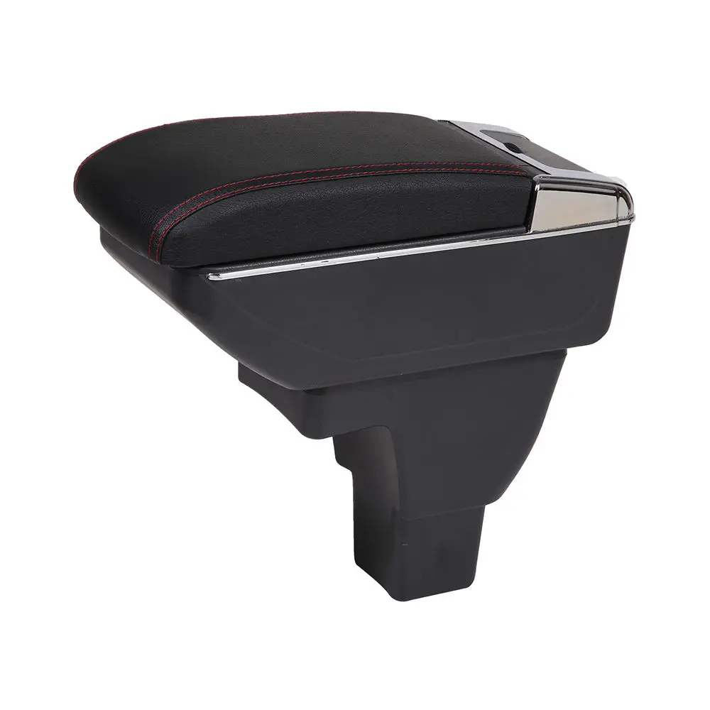 product retrofit multifunctional usb car armrest box customizable logo color and size universal leather picture front car interior parts-7