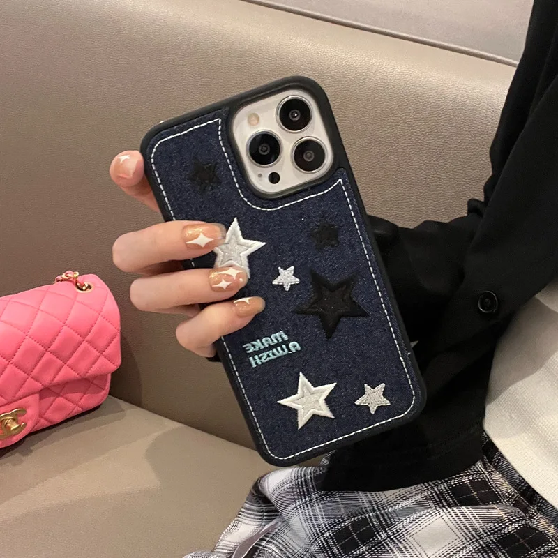 Iphone Denim Mobile Phone Case, Star Phone Case Iphone 11