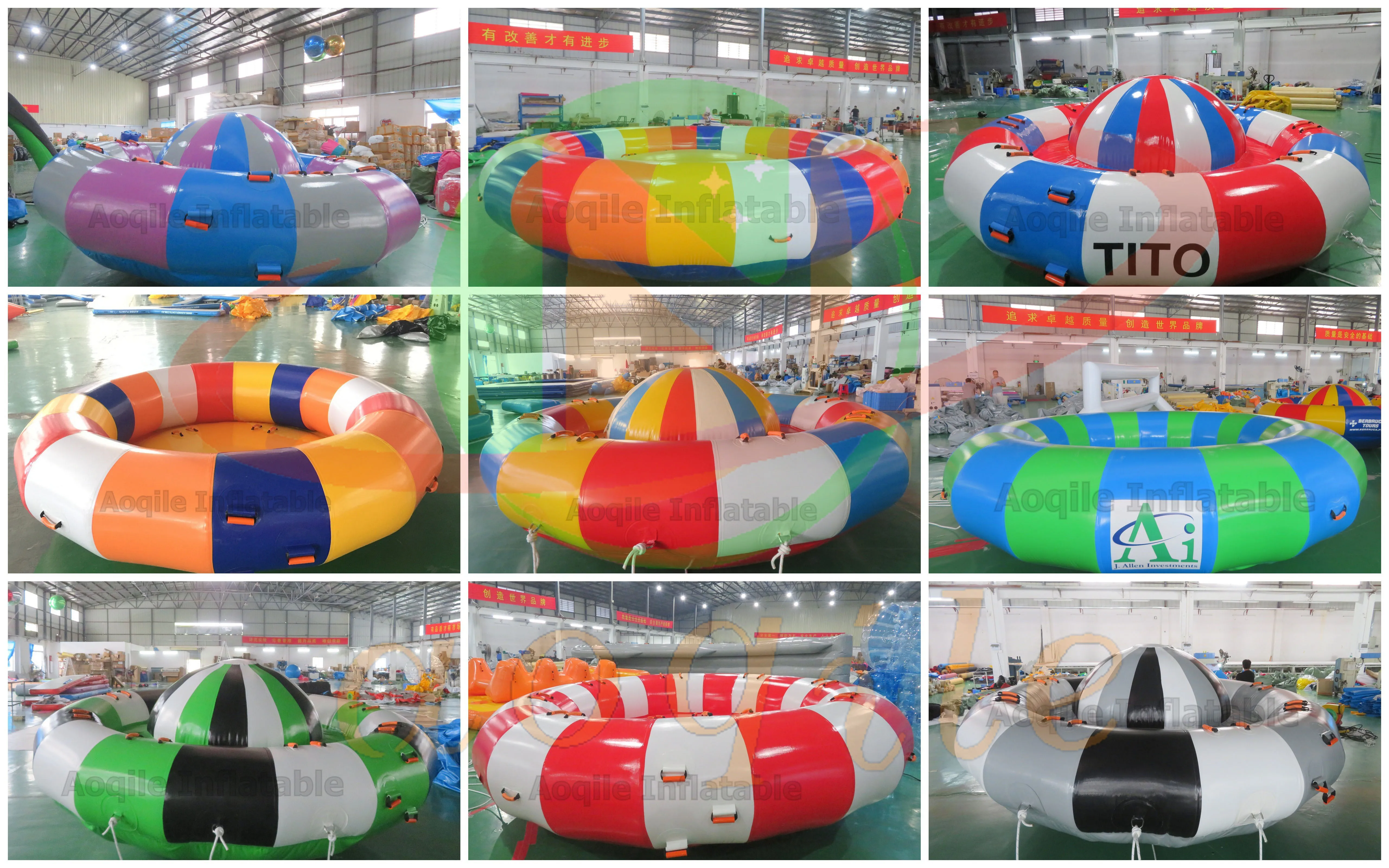 Parque Acuático comercial UFO Aqua Twister, rollo giratorio, 6-8-12 asientos, barco inflable para discoteca a la venta