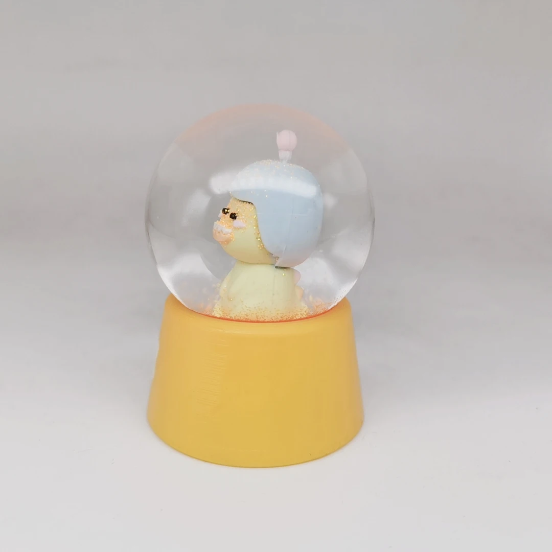 Unbrokenable Duck Snow Ball Maker 45mm Artificial Resin Snow Globe for Home Decoration for Children Items