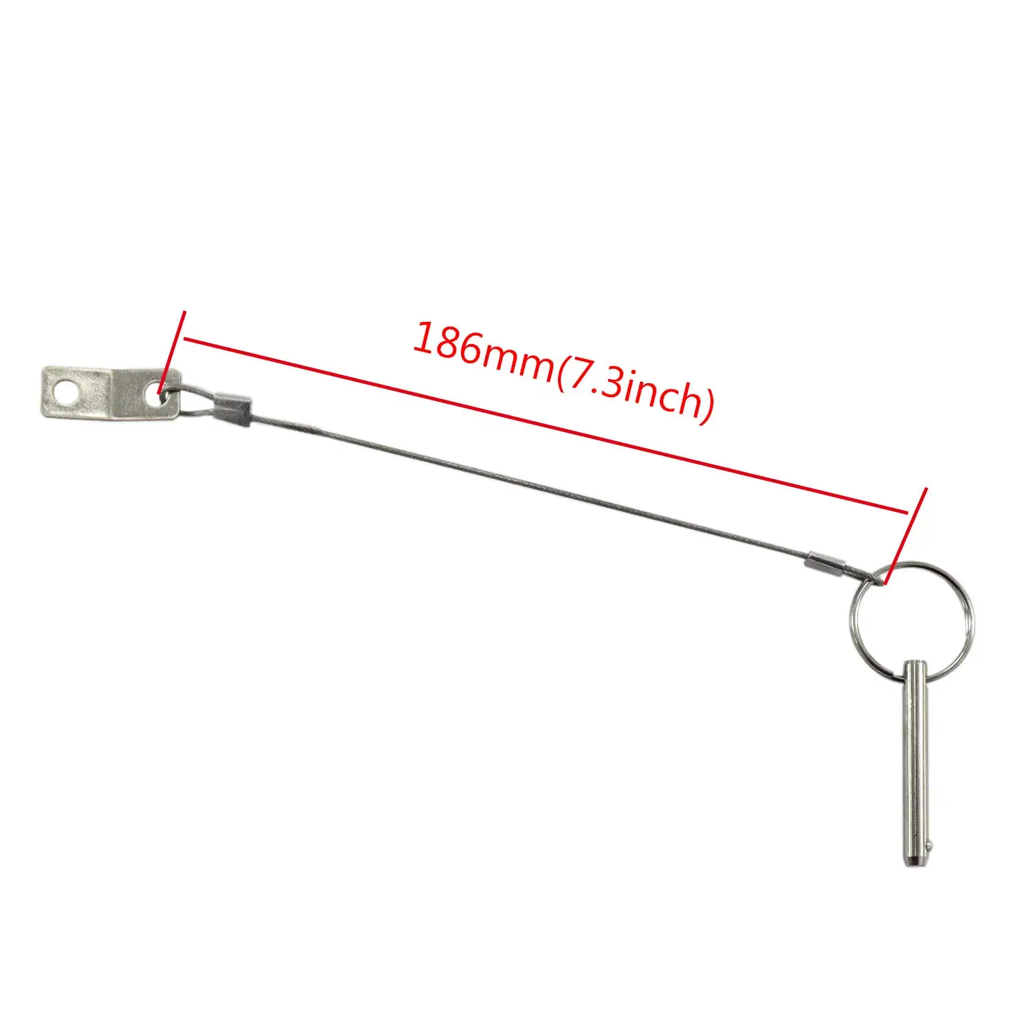 Stainless Steel 304/316 Quick Release Spring Loaded Ball Lock Pin with Safety Lanyard