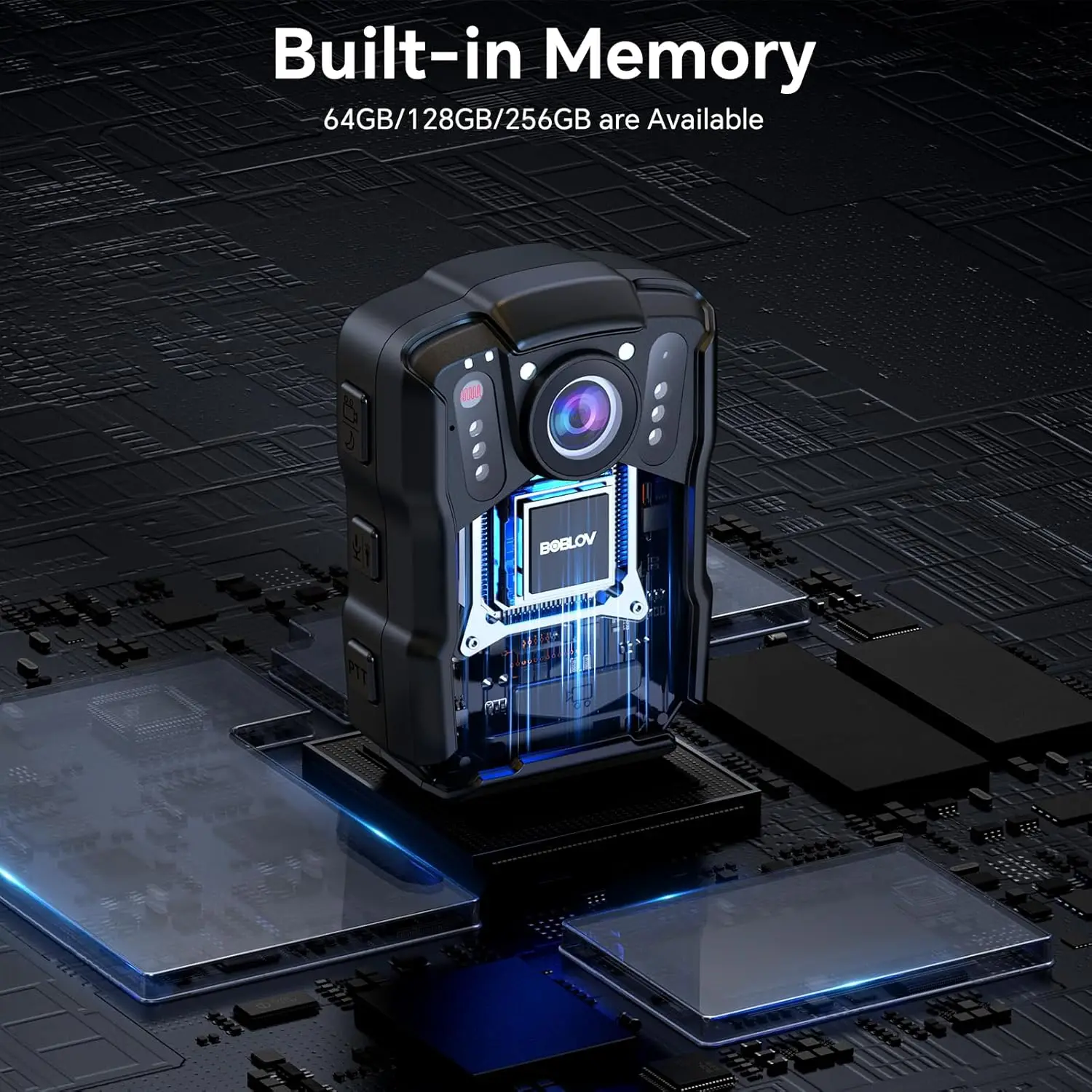 boblov 暗所カメラ　m5 64GB Boblov M5 Body Worn Camera - 64GB/128GB GPS 1440P IR Night Vision